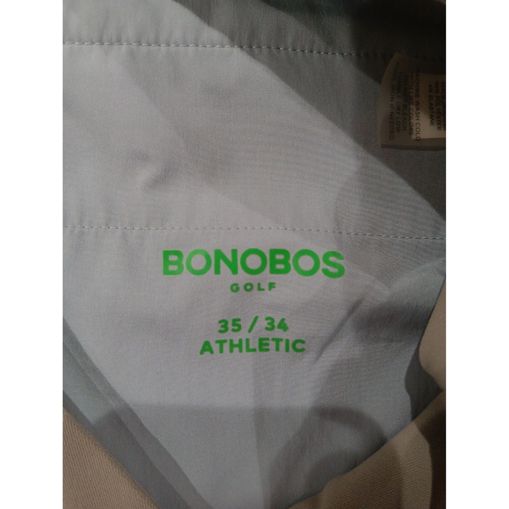 Bonobos Golf Khaki Tan Pants 35x34 Athletic Fit Beige Lightweight 2944 - Picture 4 of 15